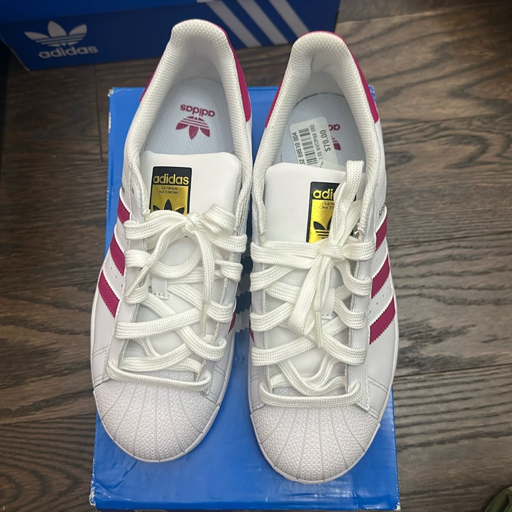 Adidas Superstar Foundation J B23644 White Pink Size 5.5